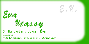 eva utassy business card